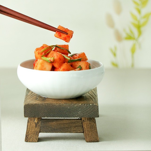 kimchi, dish, food