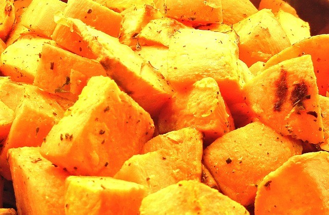 sweet potatoes, roasted, olive oil