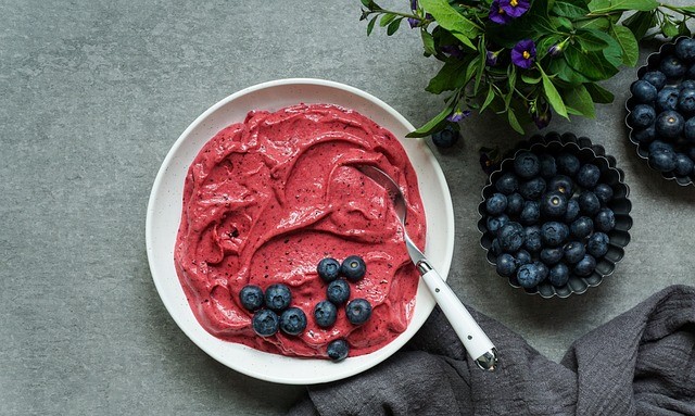 smoothie, bowl, blueberry